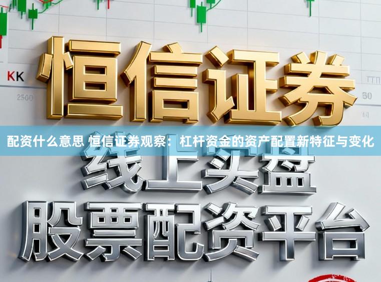 配资什么意思 恒信证券观察：杠杆资金的资产配置新特征与变化