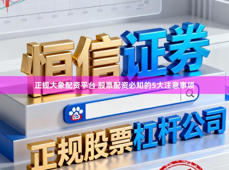 正规大象配资平台 股票配资必知的5大注意事项
