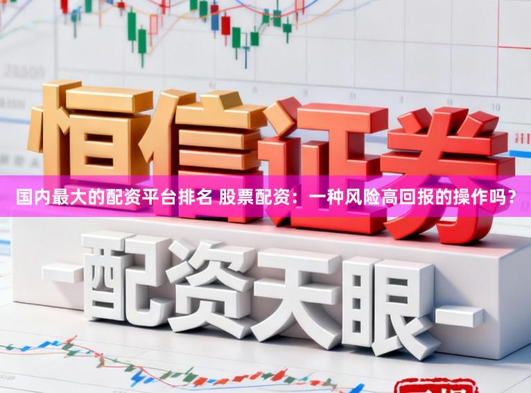 国内最大的配资平台排名 股票配资：一种风险高回报的操作吗？
