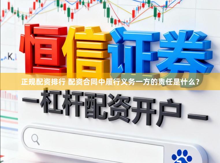 正规配资排行 配资合同中履行义务一方的责任是什么？